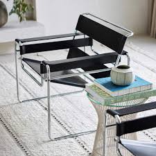 Silla Wassilly cuero real color negro nuevas