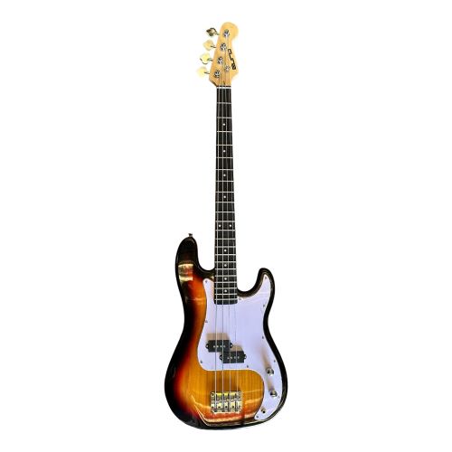 Bajo eléctrico sunburst pickguard blanco con funda marca Euro