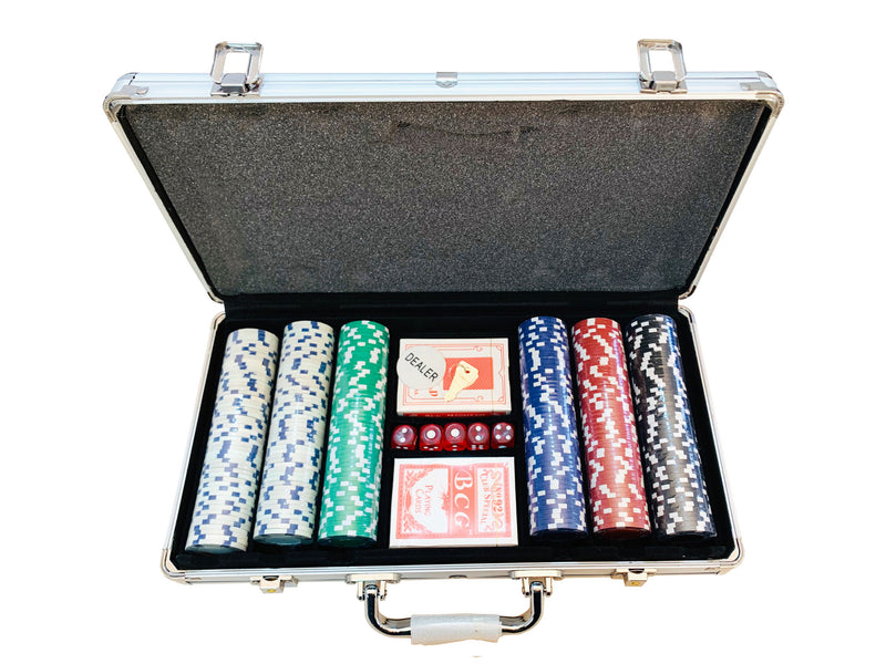 Set poker maleta metal 300 fichas