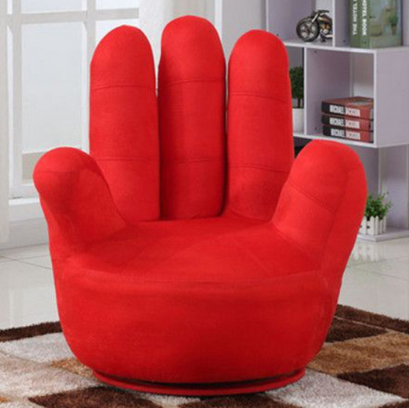 Sillon mano deco color rojo