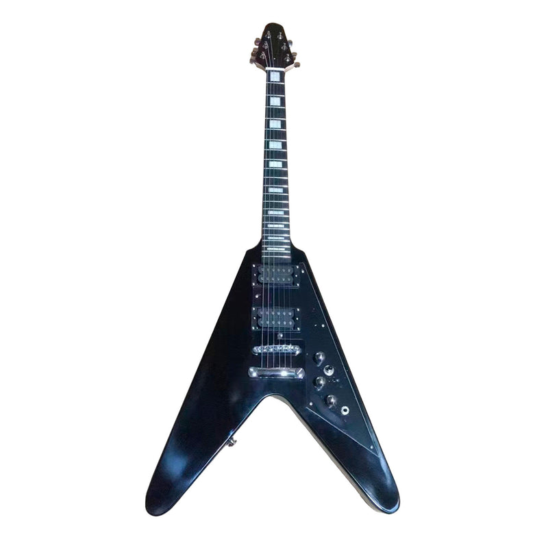 Guitarra negra Flying V marca Euro